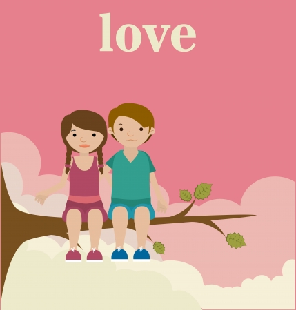 love design over pink  background vector illustration  のイラスト素材