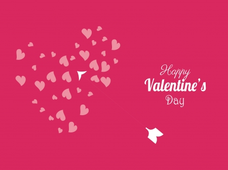 love design over pink  background vector illustration のイラスト素材