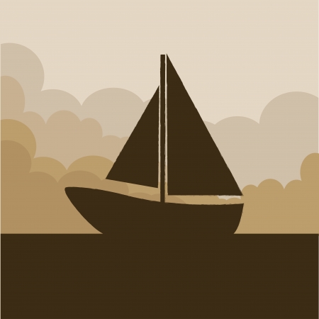 summer design over sky  background vector illustration    のイラスト素材