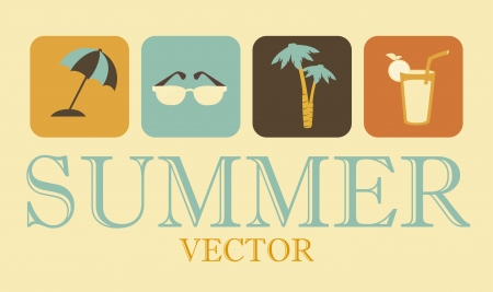 summer design over pink    background vector illustration    のイラスト素材