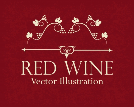 wine design over  red wine background vector illustration のイラスト素材