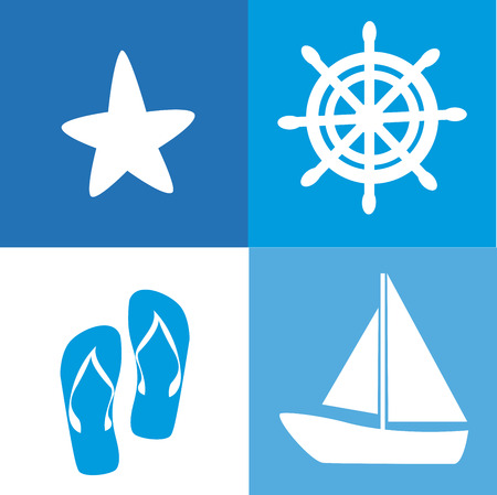 summer design over blue   background vector illustration    のイラスト素材