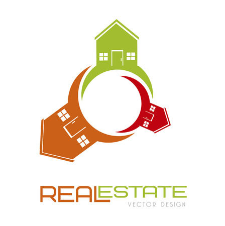 home design over white background vector illustration   のイラスト素材