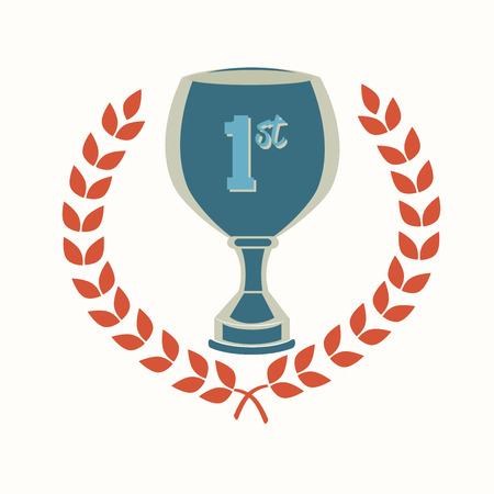 trophy design over white background illustrationのイラスト素材