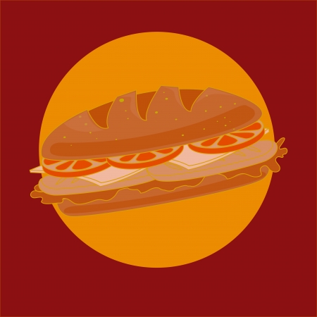 fast food over red  background vector illustrationのイラスト素材