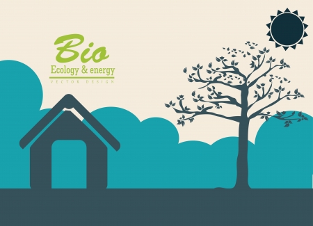 eco design over white background illustration のイラスト素材