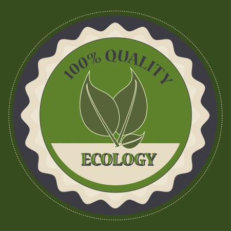 Ecology design over green background illustration のイラスト素材