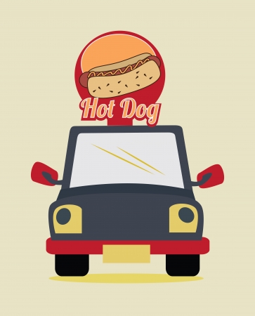 fast food over  white background illustrationのイラスト素材