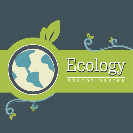 eco design over gray background illustration のイラスト素材