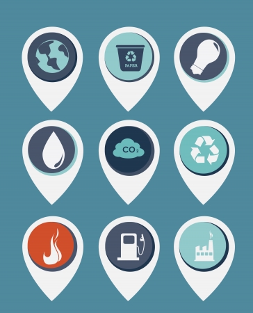 eco design over blue background illustration のイラスト素材
