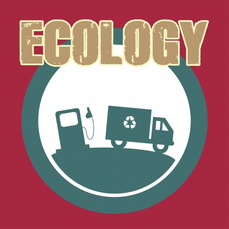 eco design over pink  background illustration のイラスト素材