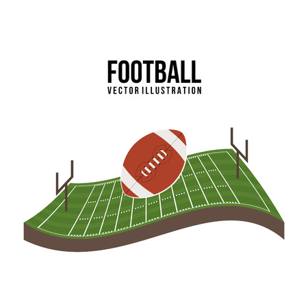 american football design over white  background vector illustration のイラスト素材
