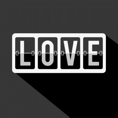 love design over black  background vector illustration  のイラスト素材