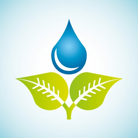 water design over blue  background vector illustrationのイラスト素材