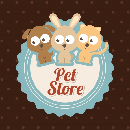 pets  design over dotted  background vector illustration  のイラスト素材