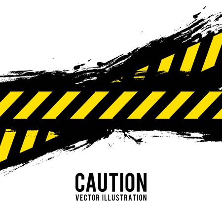 caution design over white background vector illustration のイラスト素材