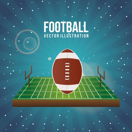 american football design over blue  background vector illustration のイラスト素材