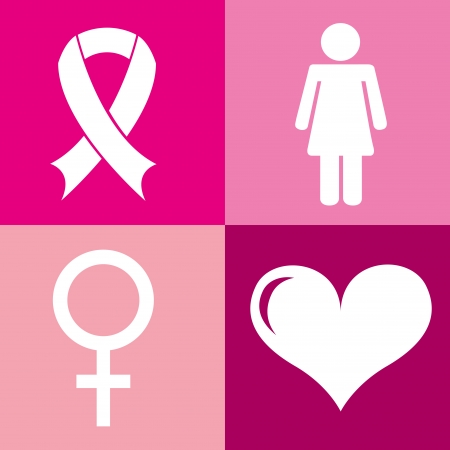 breast cancer over pink  background vector illustrationのイラスト素材