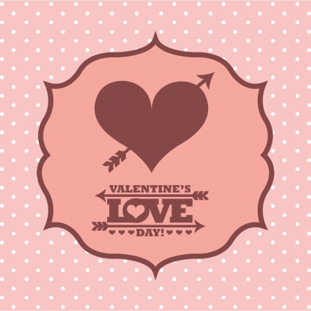 love design over pink   background vector illustration  のイラスト素材