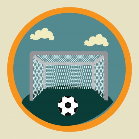 soccer design over beige  background  vector illustrationのイラスト素材