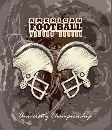 american football design over gray   background vector illustration のイラスト素材
