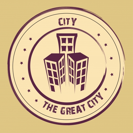 city design over beige  background vector illustrationのイラスト素材