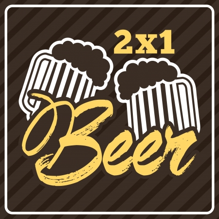 beer design over lineal  background vector illustration  のイラスト素材