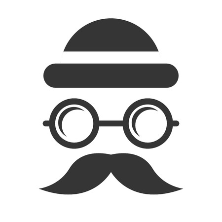 hipster design over  white background vector  illustration  のイラスト素材