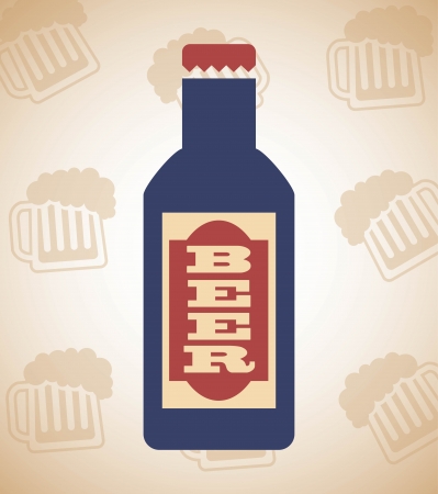 beer design over  pattern background vector illustration  のイラスト素材