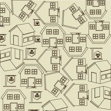 real estate over beige background vector illustration のイラスト素材