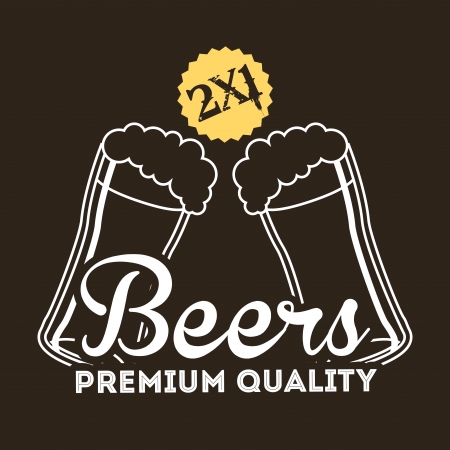 beer design over black  background vector illustration  のイラスト素材