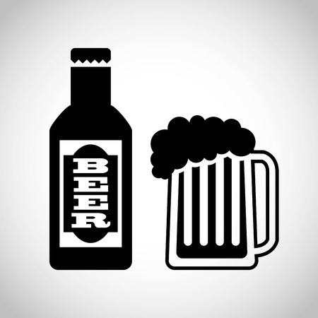beer design over gray   background vector illustration  のイラスト素材