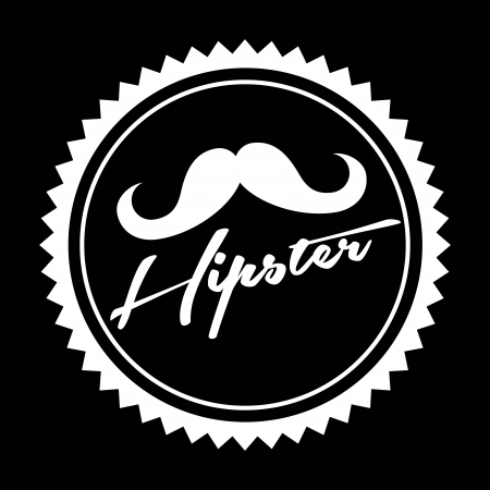 hipster design over black  background vector  illustration  のイラスト素材