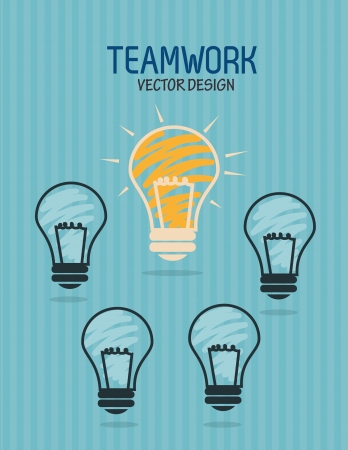 teamwork design over blue   background vector illustration のイラスト素材