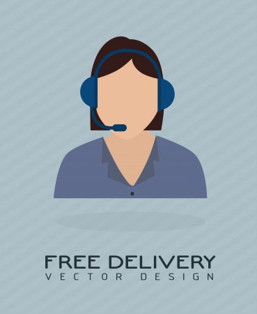 delivery design over lineal background vector illustrationのイラスト素材