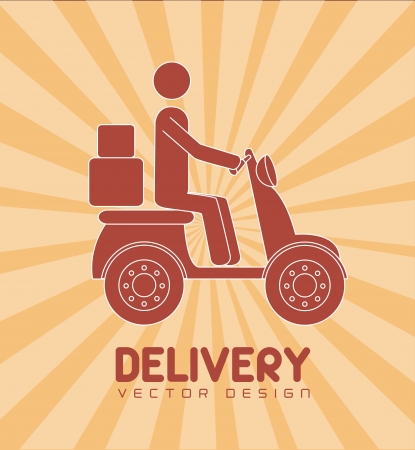 delivery design over pink background vector illustrationのイラスト素材