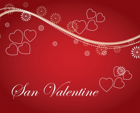 love design over red  background vector illustration  のイラスト素材