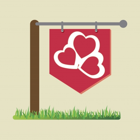 love design over beige  background vector illustration  のイラスト素材