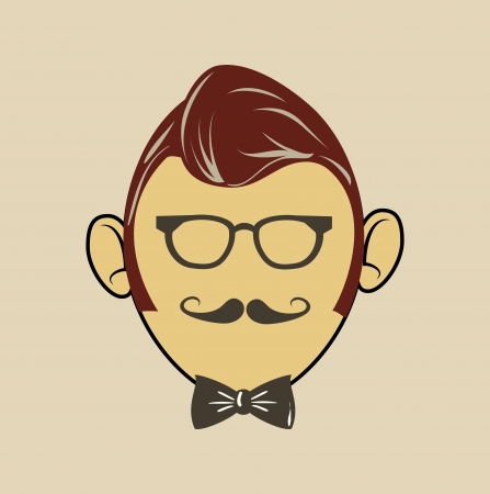 hipster design over beige  background vector  illustration  のイラスト素材