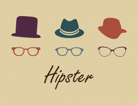 hipster design over beige  background vector  illustration  のイラスト素材