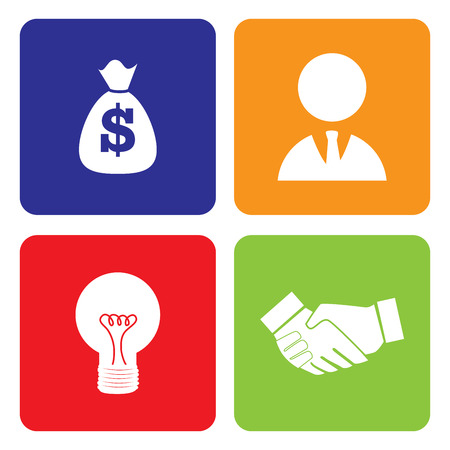 business icon over white  background vector illustrationのイラスト素材