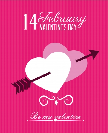 love design over pink  background vector illustration   のイラスト素材