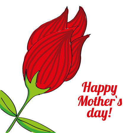 happy mothers day over white background vector illustration  のイラスト素材