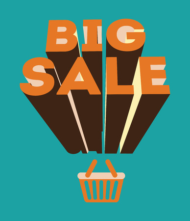 shopping design over blue  background vector illustrationのイラスト素材