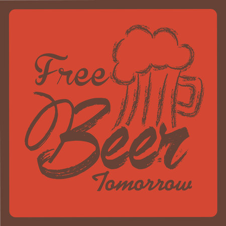 beer design over  red background vector illustration  のイラスト素材