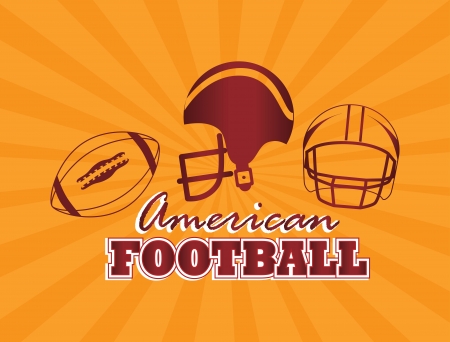 american football design over orange  background vector illustration  のイラスト素材