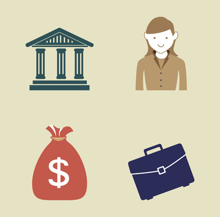 business icon over beige background vector illustrationのイラスト素材