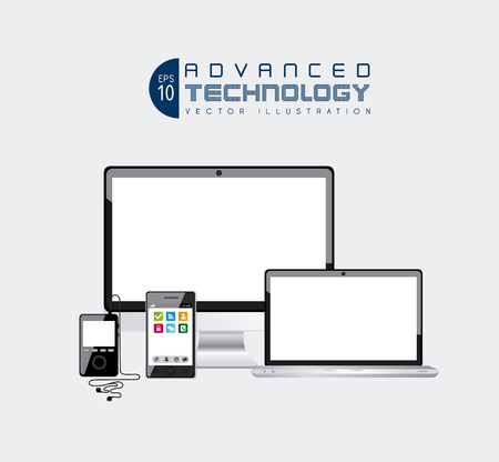 technology design over white background vector illustrationのイラスト素材