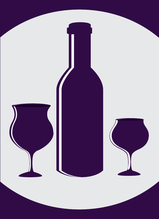 wine design over purple background vector illustration のイラスト素材