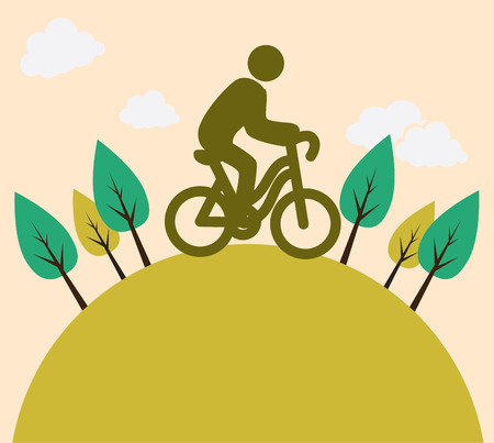 bicycle design over  pink  background vector illustration  のイラスト素材